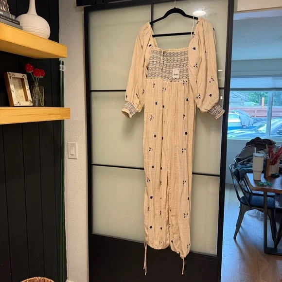 Free people dahlia embroidered jumpsuit - Picture 6 of 7